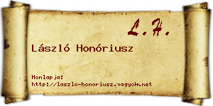 László Honóriusz névjegykártya